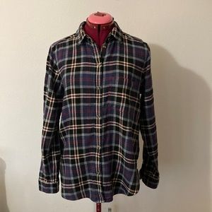 American Eagle outfitters boyfriend fit flannel long sleeves M shirt 100% cotton